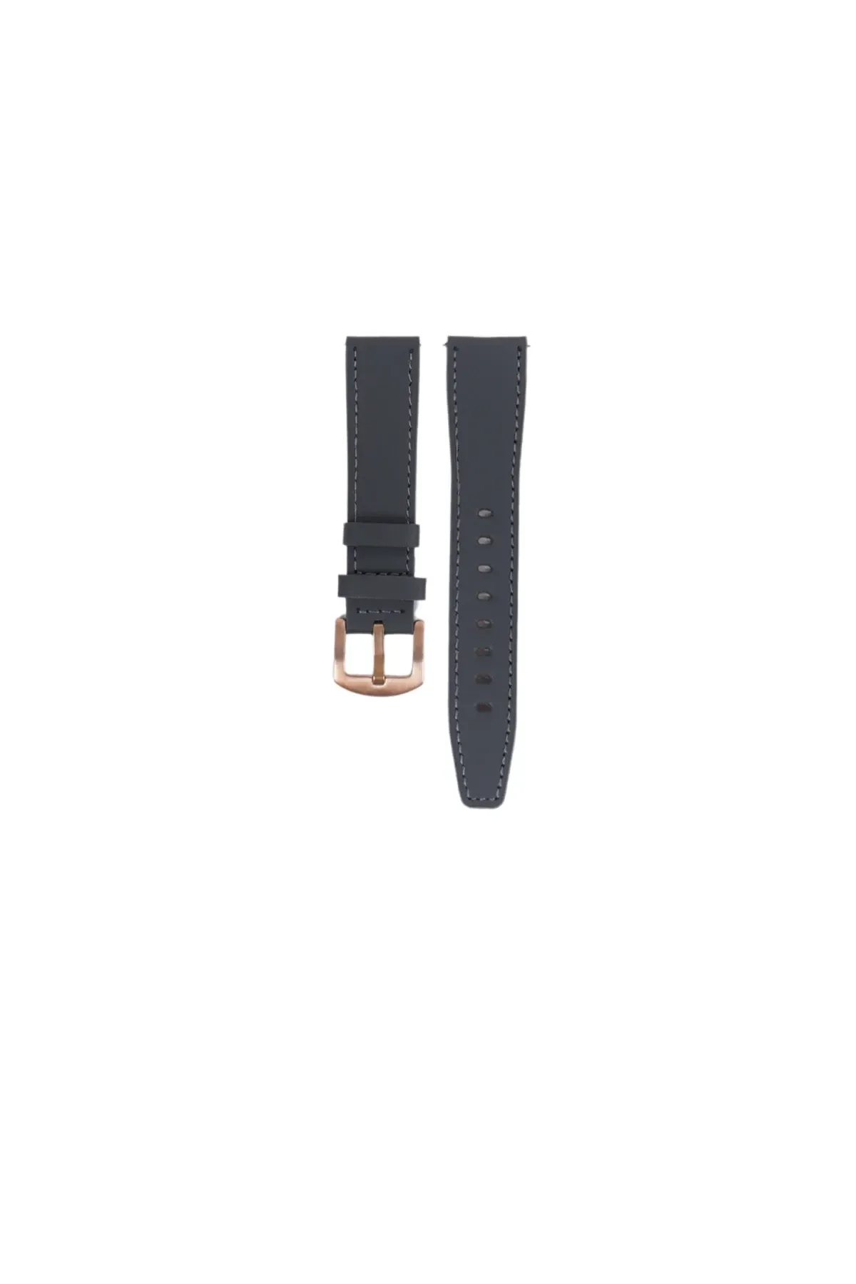 Fro LW38-43 20 mm Hakiki Deri Düz Gri Kordon Gold Toka