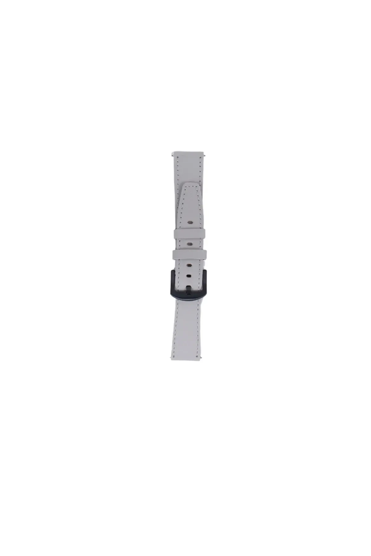 Fro LW38-43 20 mm Hakiki Deri Düz Krem Kordon Siyah Toka