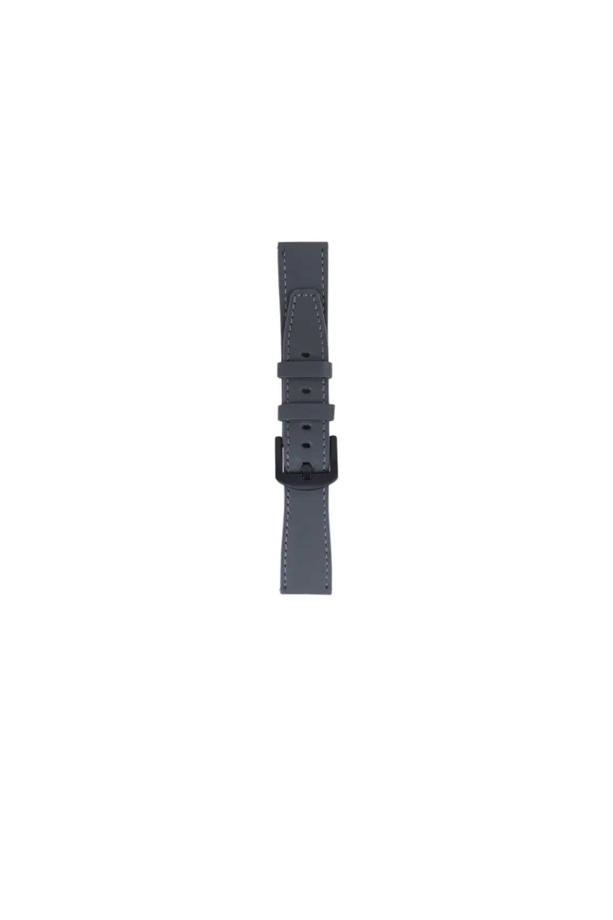 Fro LW38-43 20 mm Hakiki Deri Düz Gri Kordon Siyah Toka