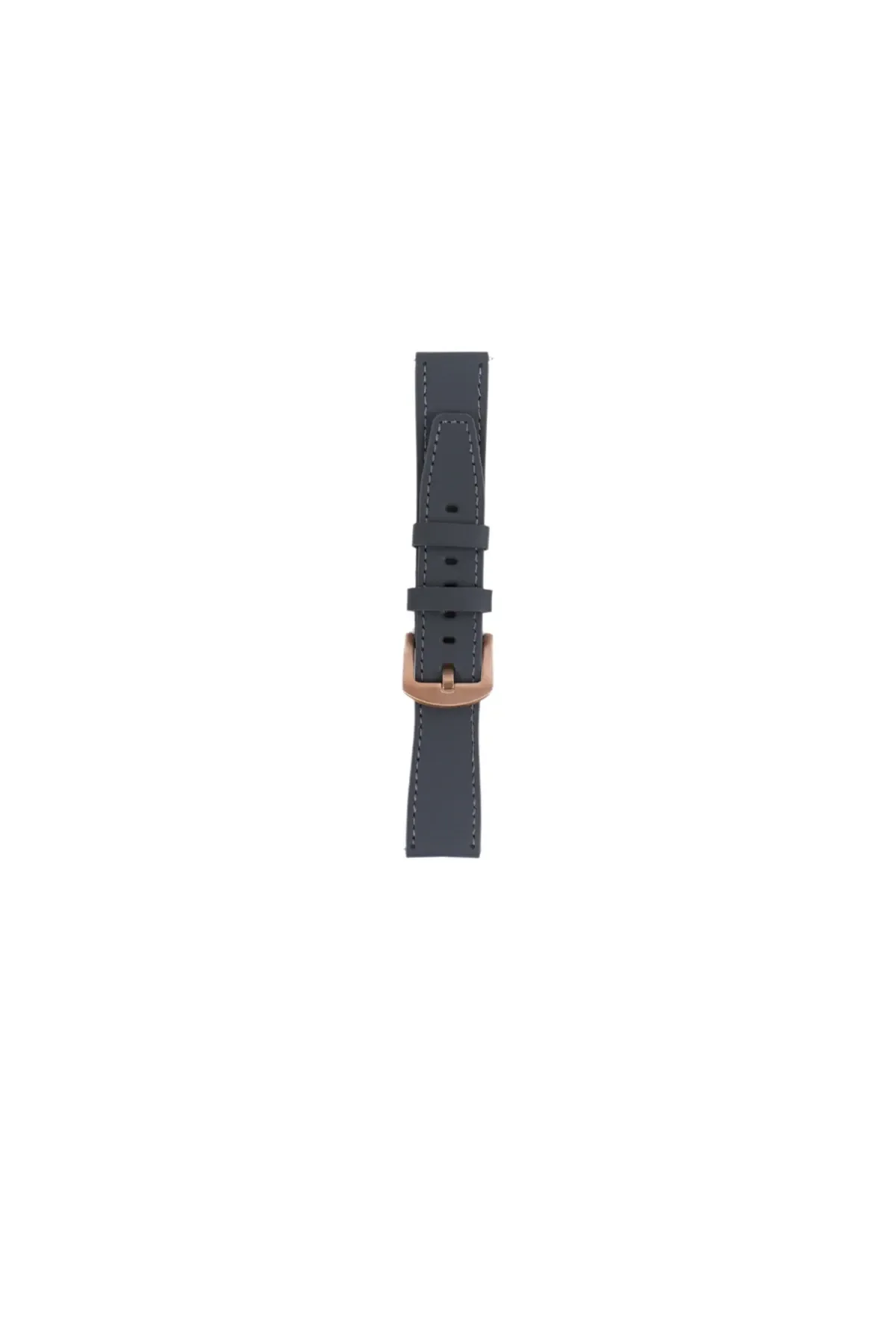 Fro LW38-43 20 mm Hakiki Deri Düz Gri Kordon Gold Toka