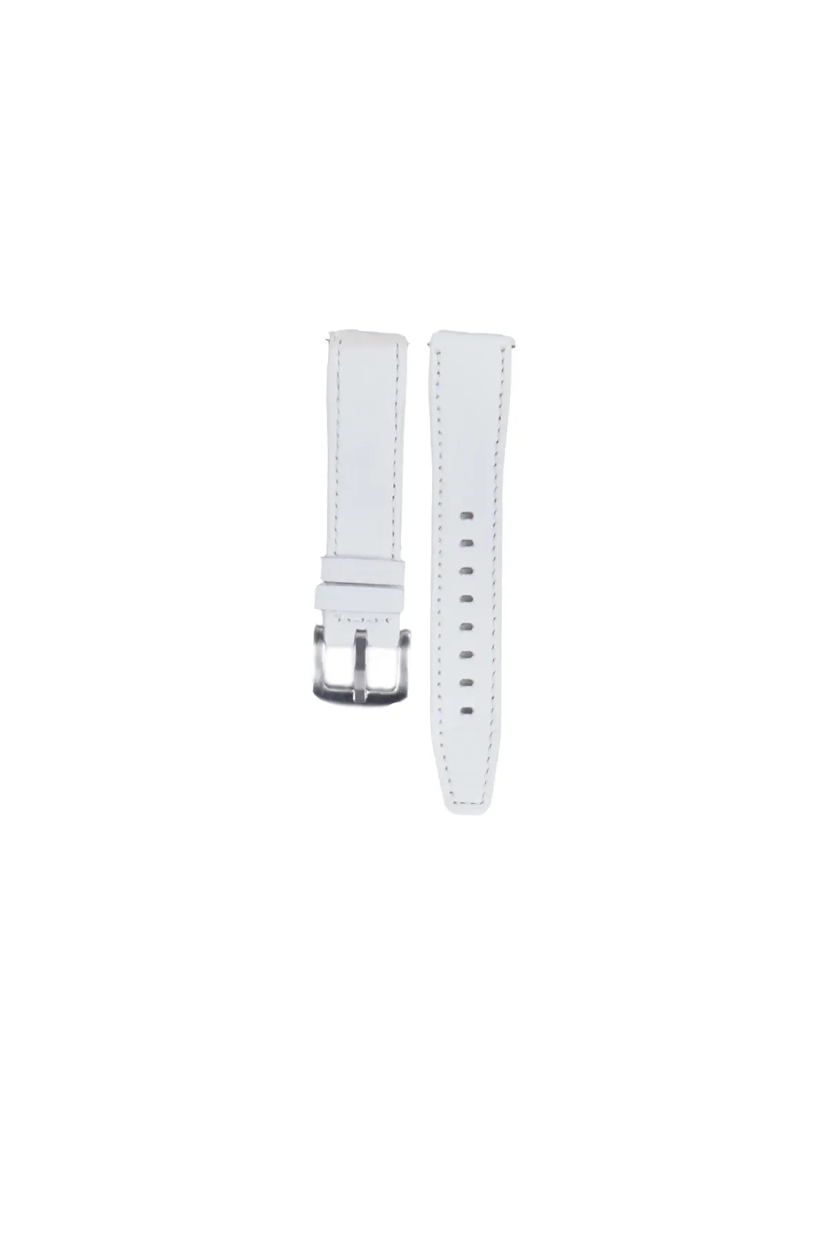 Fro LW38-43 20 mm Hakiki Deri Floter Beyaz Kordon Silver Toka