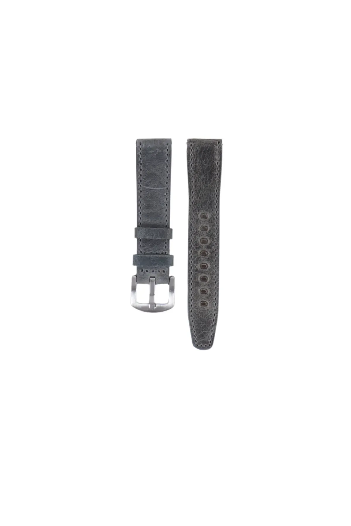 Fro LW38-43 20 mm Hakiki Deri Spor Gri Kordon Silver Toka