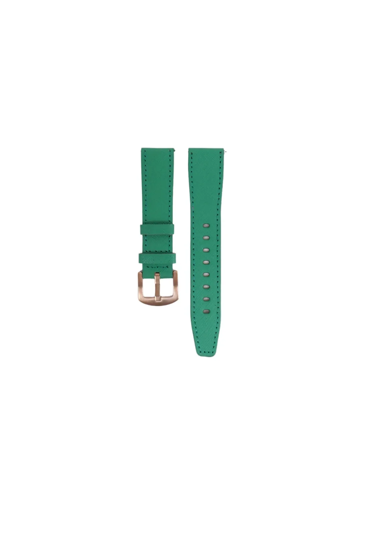Fro LW38-43 20 mm Hakiki Deri Safiano Yeşil Kordon Gold Toka