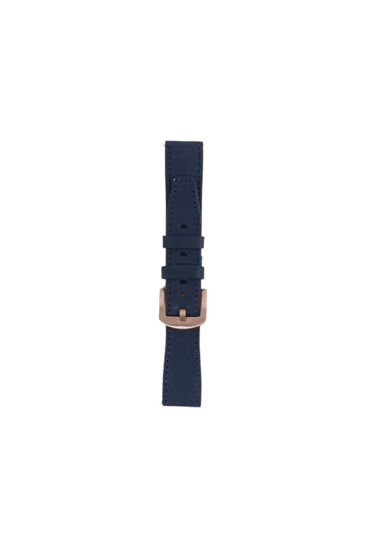 Fro LW38-43 20 mm Hakiki Deri Düz Lacivert Kordon Gold Toka