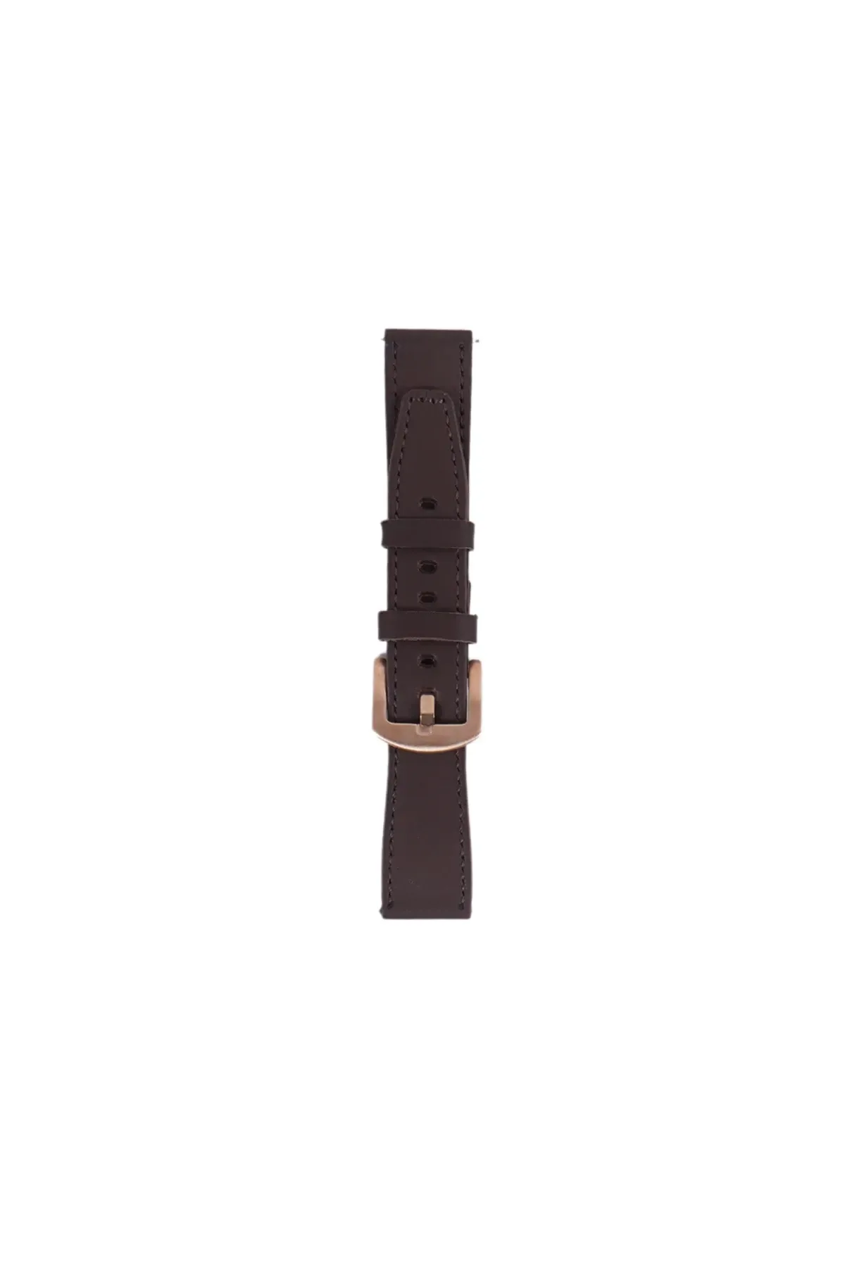 Fro LW38-43 20 mm Hakiki Deri Düz Kahve Kordon Gold Toka