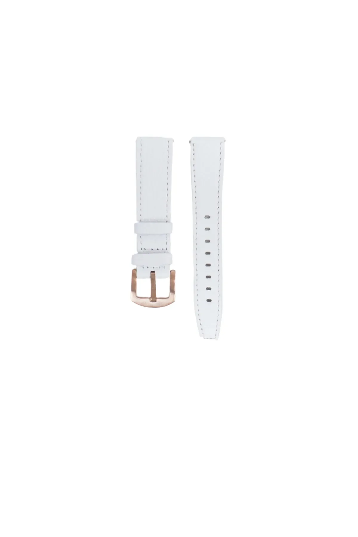 Fro LW38-43 20 mm Hakiki Deri Floter Beyaz Kordon Gold Toka