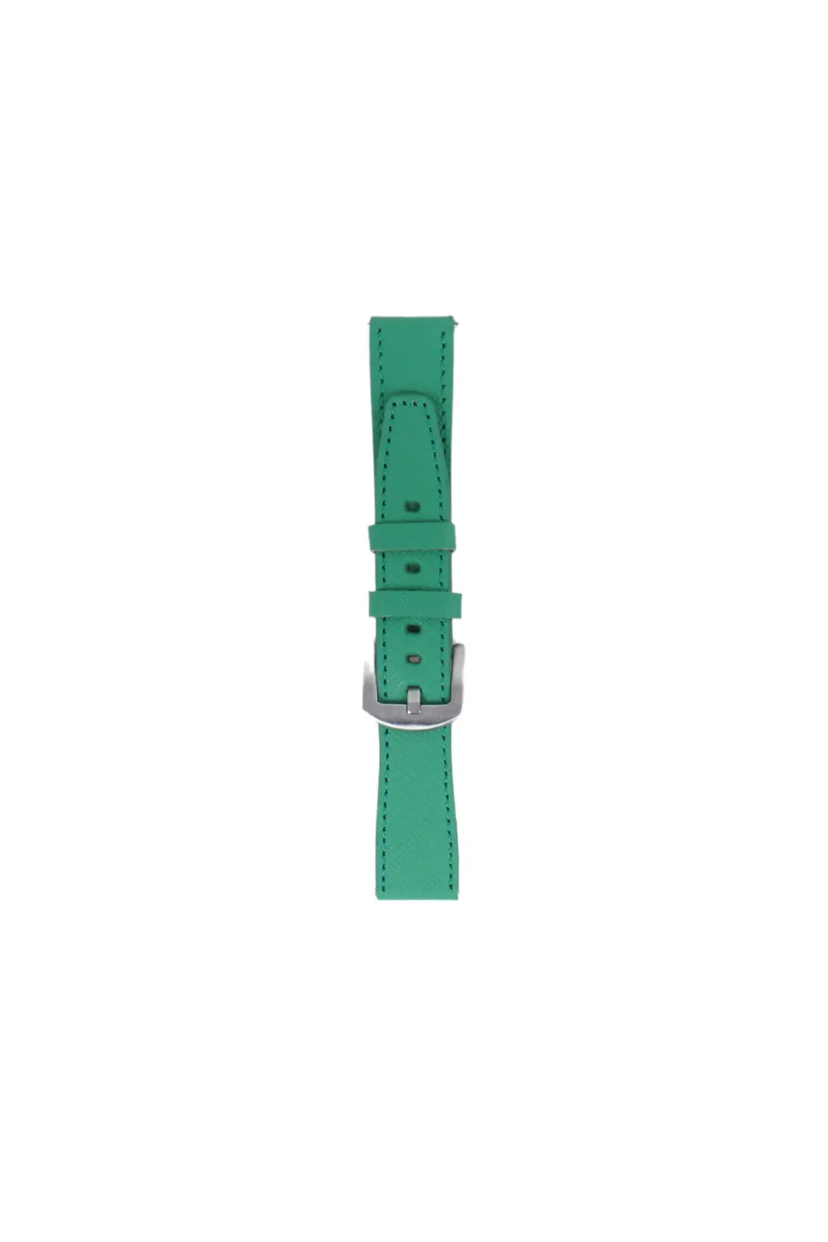 Fro LW38-43 20 mm Hakiki Deri Safiano Yeşil Kordon Silver Toka