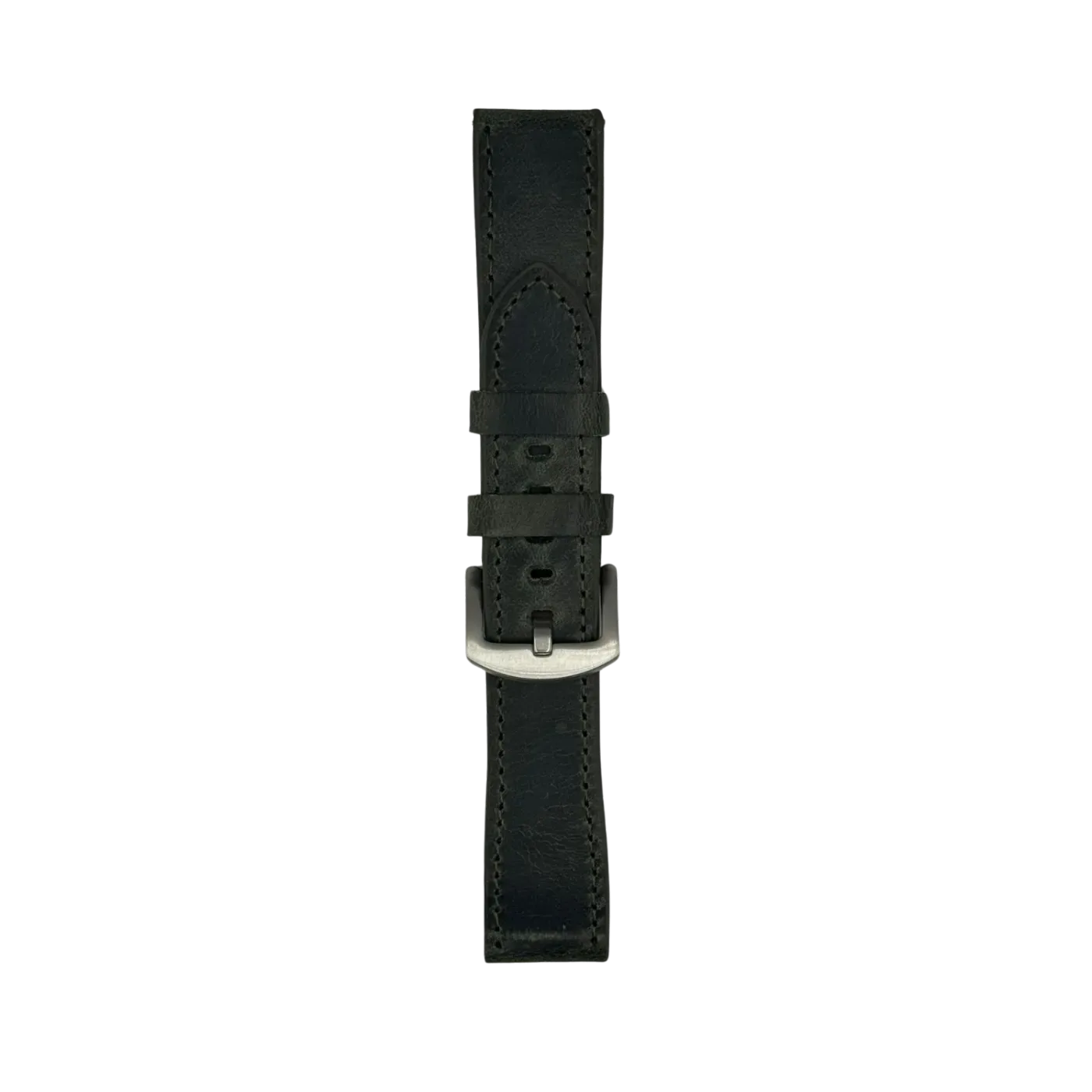 22 mm Hakiki Deri Haki Renk Crazy Kordon Gümüş Toka
