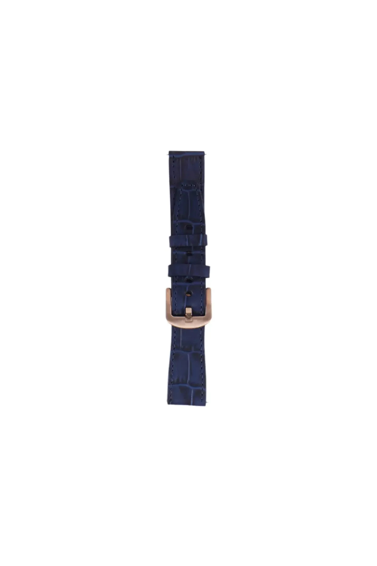 Fro LW38-43 20 mm Hakiki Deri Kroko Lacivert Kordon Gold Toka