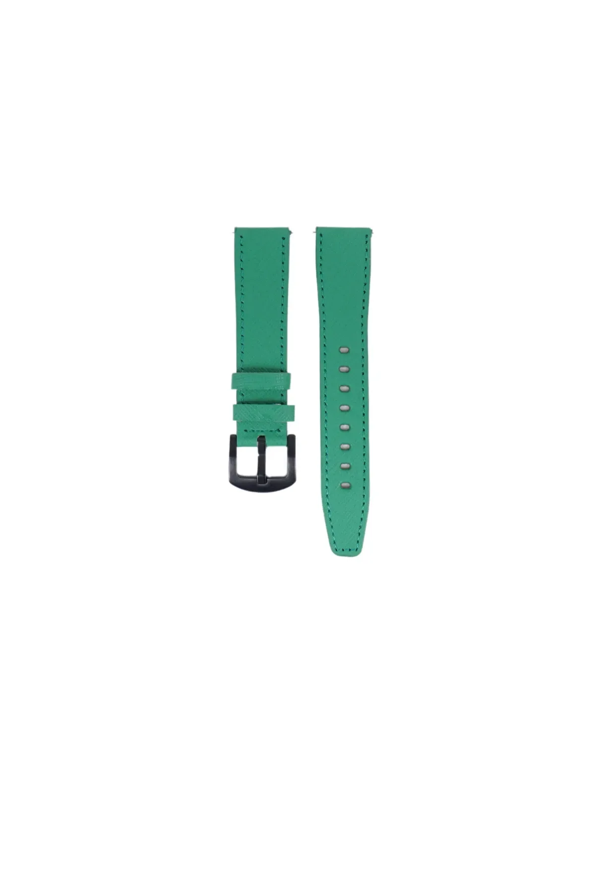 Fro LW38-43 20 mm Hakiki Deri Safiano Yeşil Kordon Siyah Toka