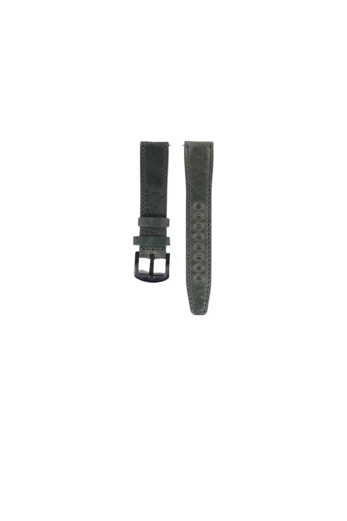 Fro LW38-43 20 mm Hakiki Deri Spor Yeşil Kordon Siyah Toka