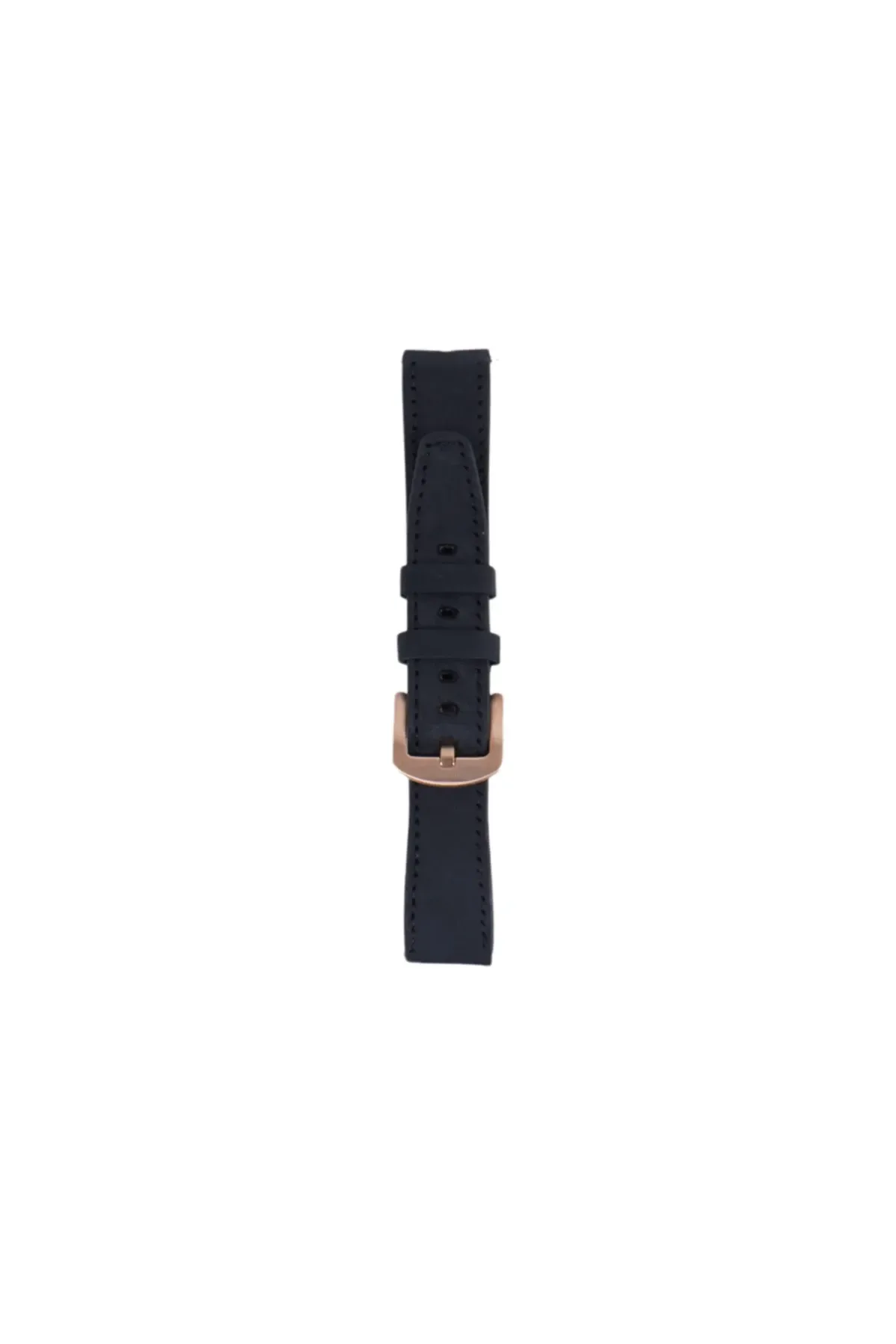 Fro LW38-43 20 mm Hakiki Deri Düz Siyah Kordon Gold Toka