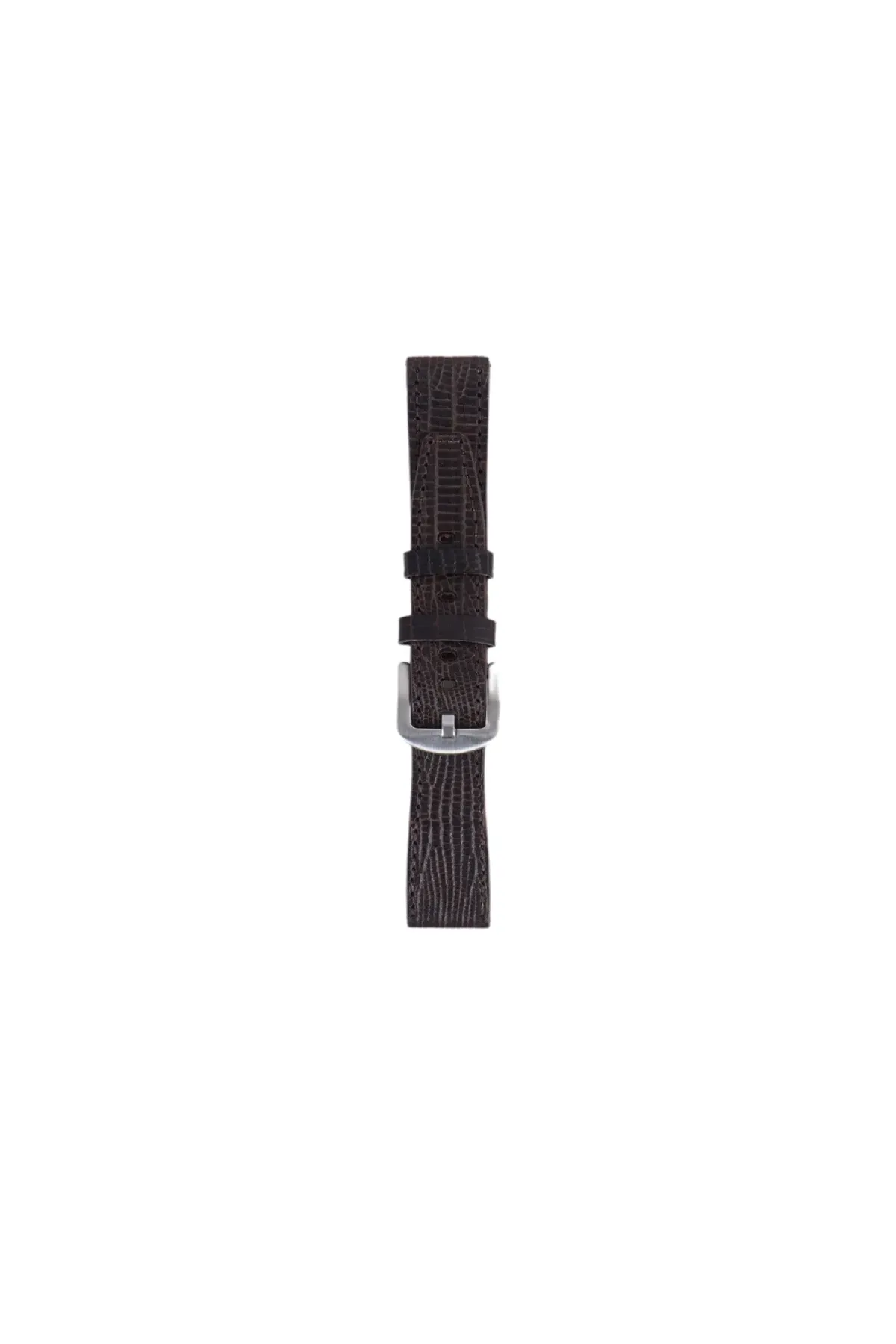 Fro LW38-43 20 mm Hakiki Deri İguana Kahve Kordon Silver Toka